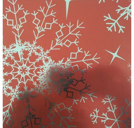 papel de embrulho liso vermelho brilhante neve