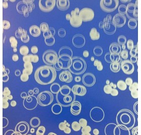 papel de embrulho liso azul escuro bolas prata