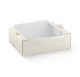 CASSETTA pelle bianco 390x290x110
