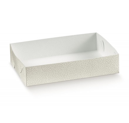 VASSOIO pelle bianco 255x205x40