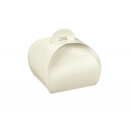 TORTINA pelle bianco 55x55x50
