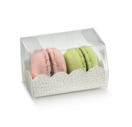 ASTUCCIO con vaschetta pelle bianco 190x50x50