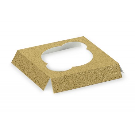 FONDI FUSTELLATI fondi pelle oro / bianco 90x90