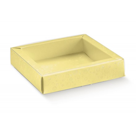 QUADRETTO+FASCETTA sfere giallo 120x120x32