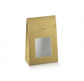 SACCHETTO C/FINESTRA pelle oro 90x45x130