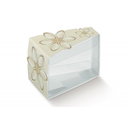 Fetta Torta fiore ricamato 80x45x50