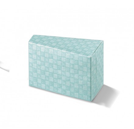 Fetta Torta quadri celeste 80x45x50