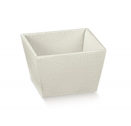 VAS.CON.210X210X90 PELLE BIAN