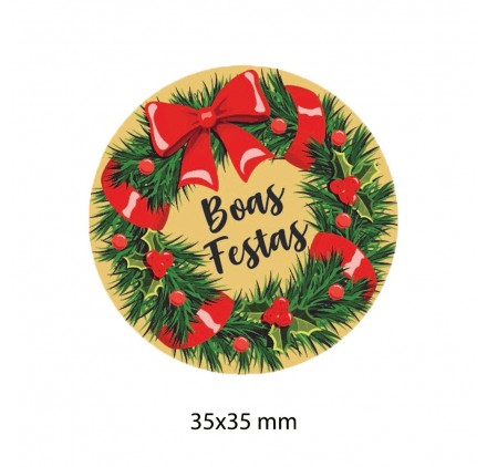 Etiqueta Autocolante de Natal 12