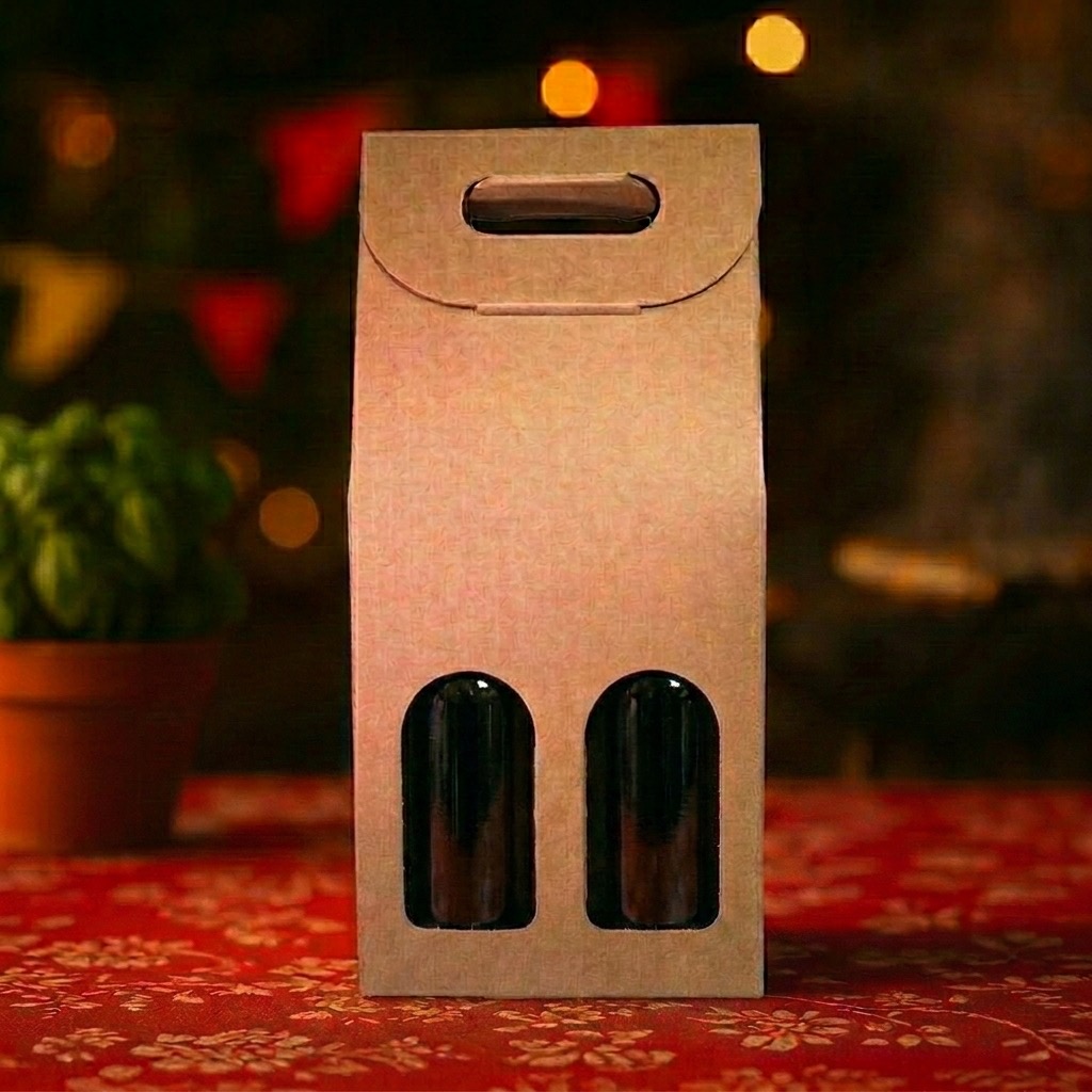 Caixas kraft para garrafas e brindes