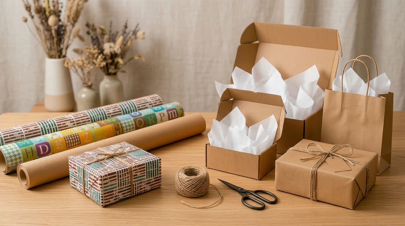papel de seda e papel de embrulho premium em várias cores