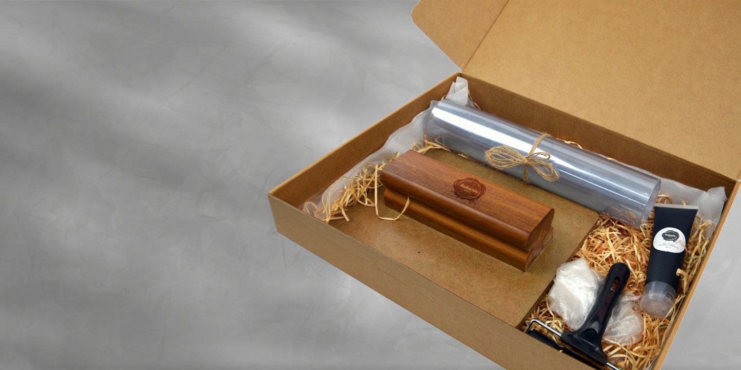 Kit per timbratura con timbro base in legno