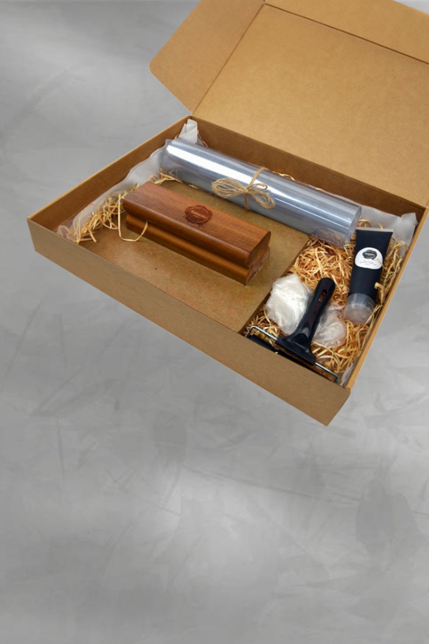 Kit d'estampage avec tampon en bois de base