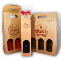 Cajas de vino personalizadas para el transporte de botellas de cristal de vino y decoradas con nuestras cintas decorativas